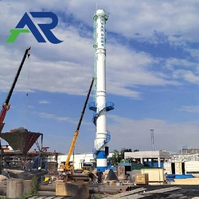 How to install a stainless steel factory chimney in a shopping mall?